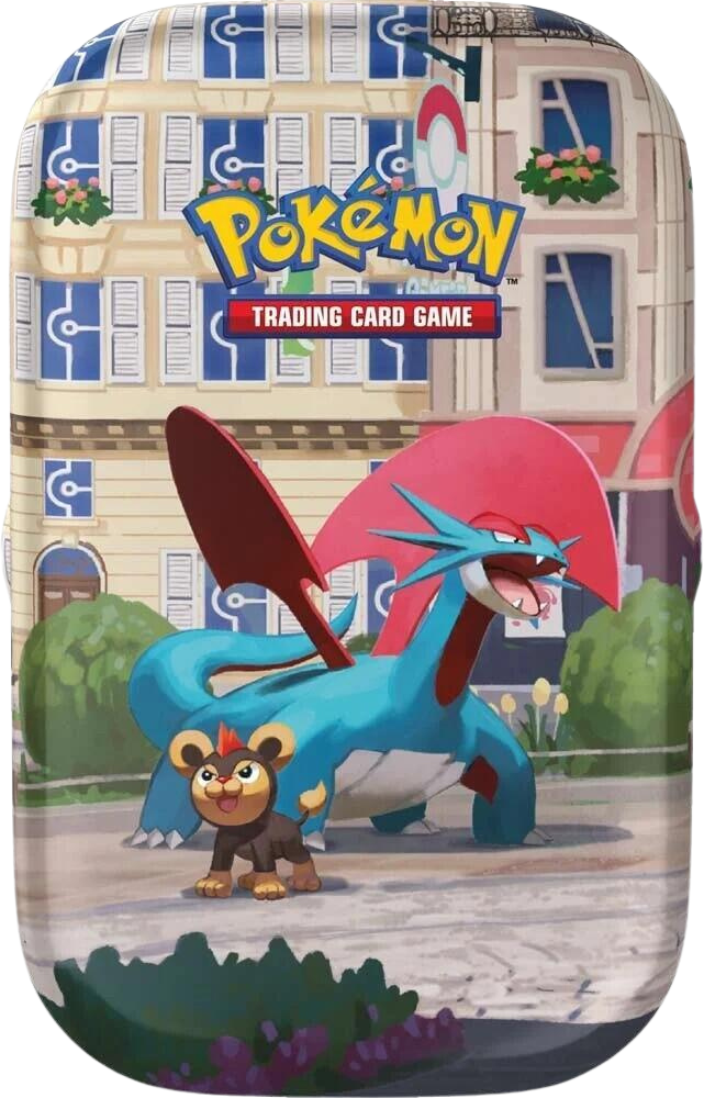 Lumiose City Mini Tin (Salamence & Litleo) - Shop at mousebows