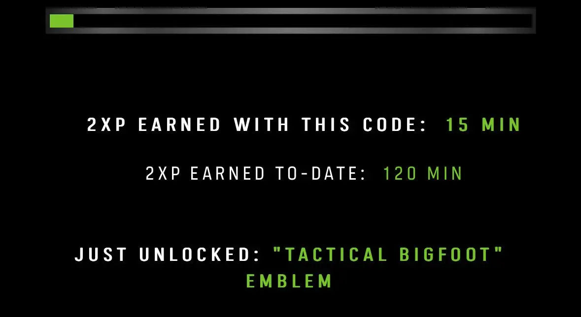 Call of Duty MW3 / MW2 Jack Link’s Full Set | Sasquatch Skin + + 2XP Tokens | GLOBAL