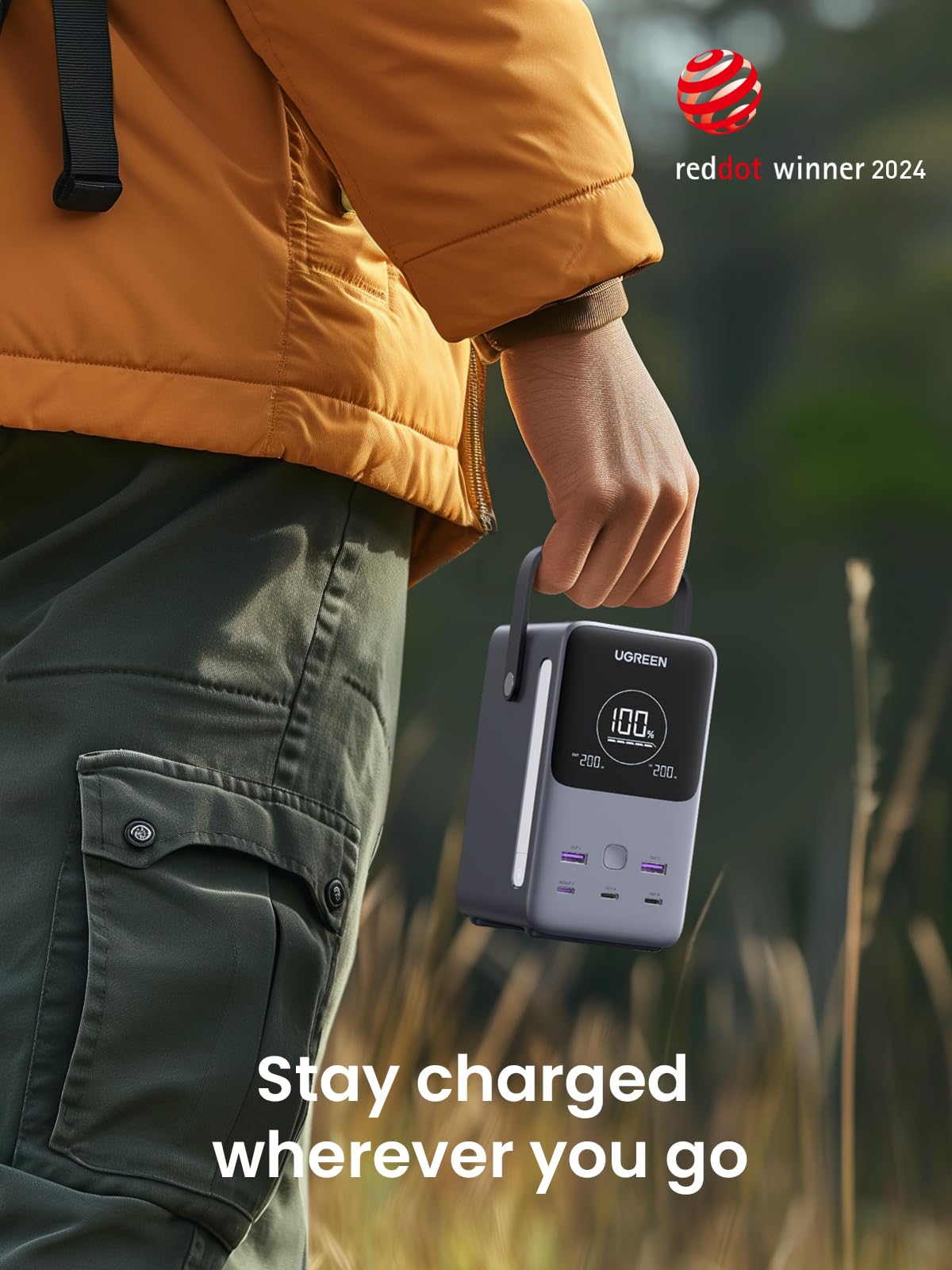 mousebows Portable Power Station 48000mAh 300W with Smart Digital Display