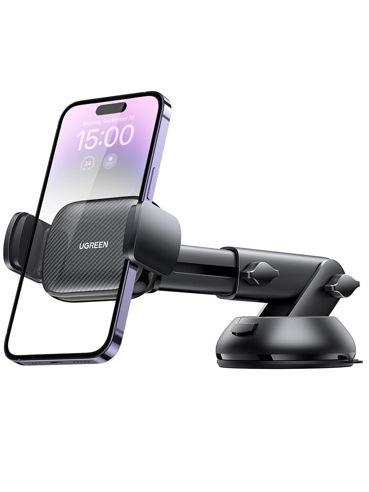 mousebows Car Phone Holder (Telescopic Arm, 360° Rotation)