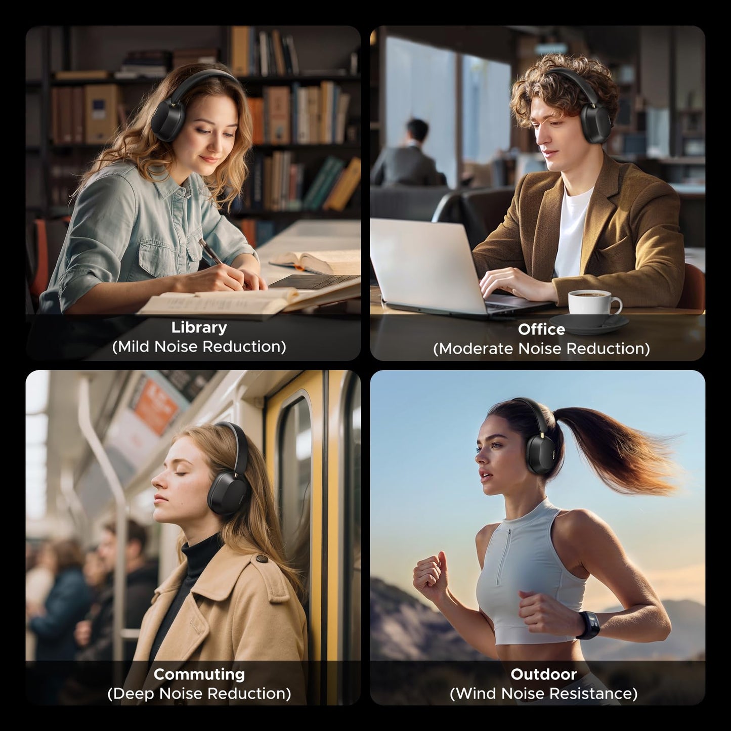 mousebows HiTune MAX 5C Bluetooth Headphones (Over-Ear, Noise-Canceling, Hi-Res)