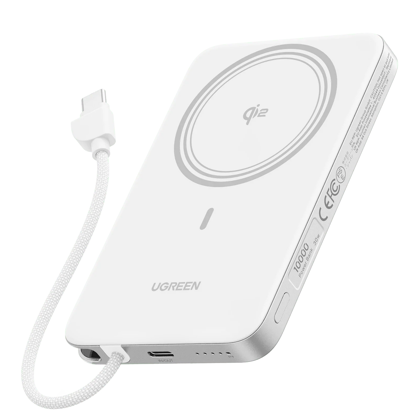 mousebows MagFlow Air Magnetic Power Bank (10000mAh, Qi2 15W)