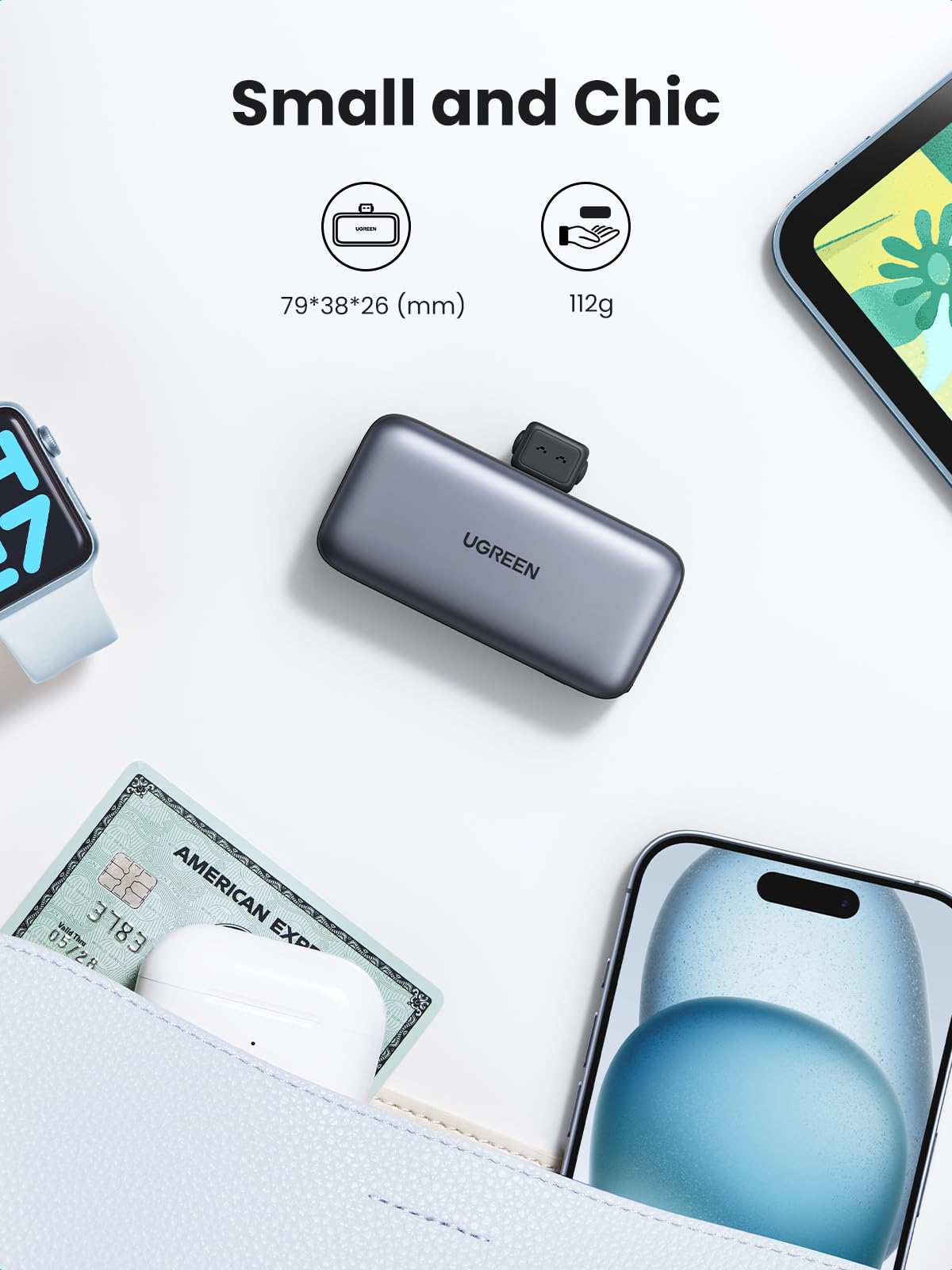 mousebows Mini 2-Port Power Bank 5000mAh 22.5W
