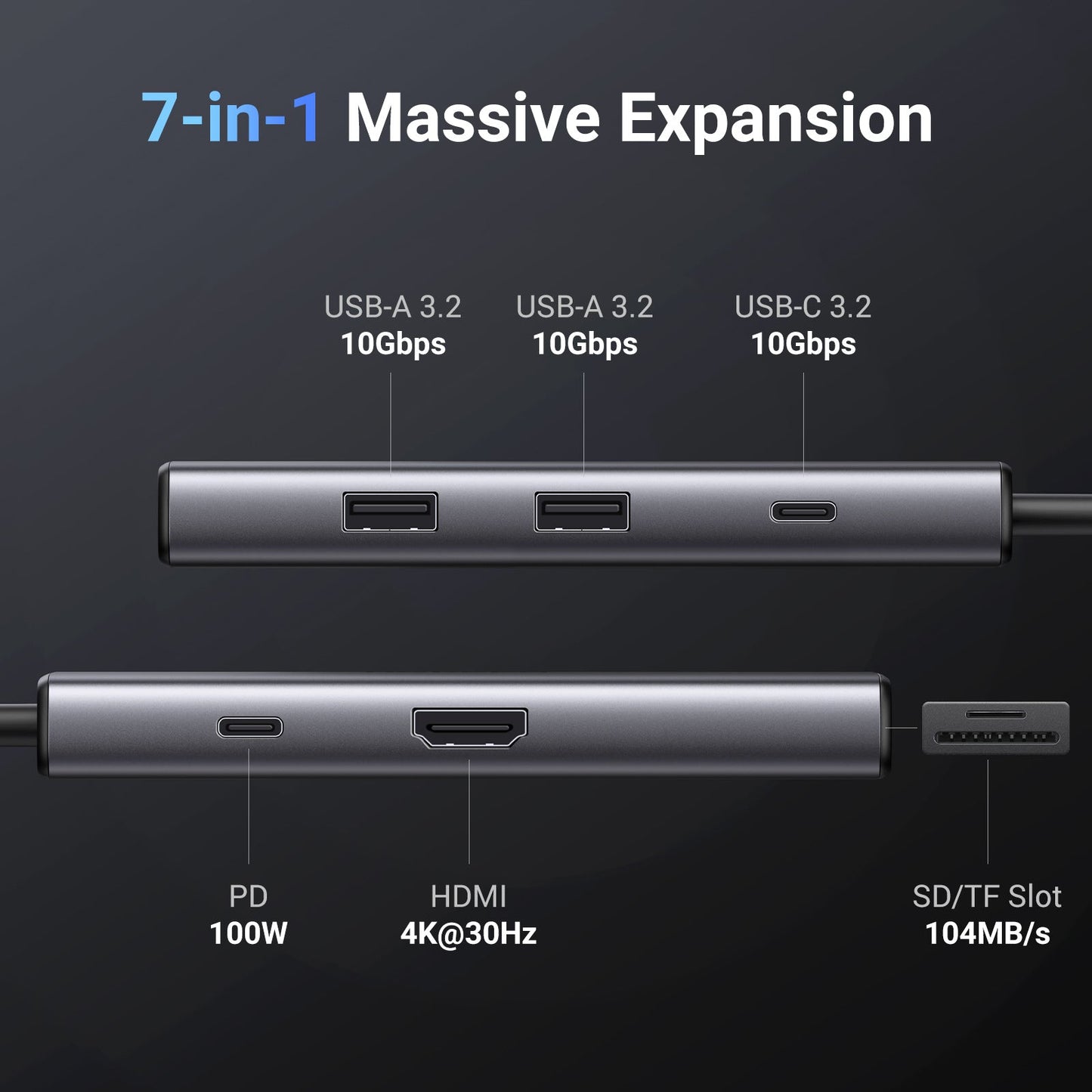 mousebows Revodok Pro 107 7 in 1 USB-C Hub