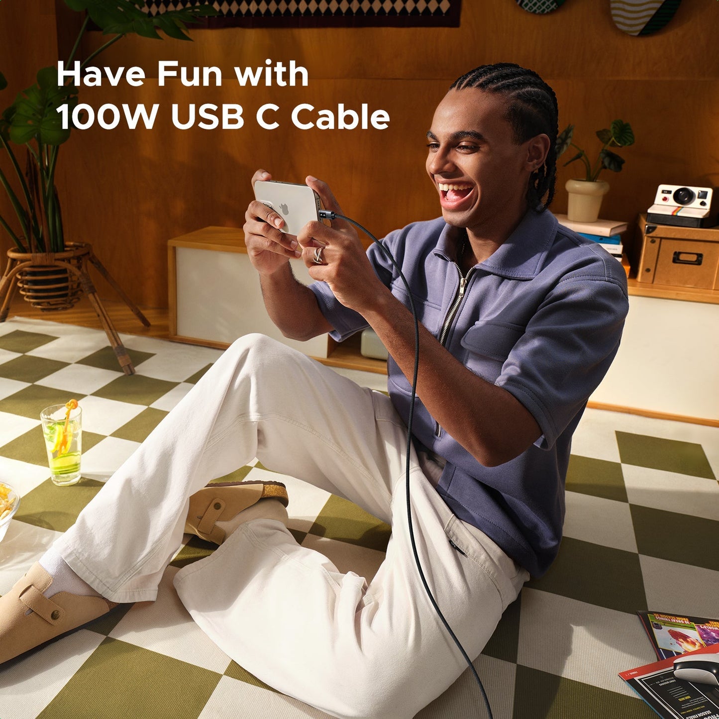 mousebows Uno USB-C to USB-C Cable 100W