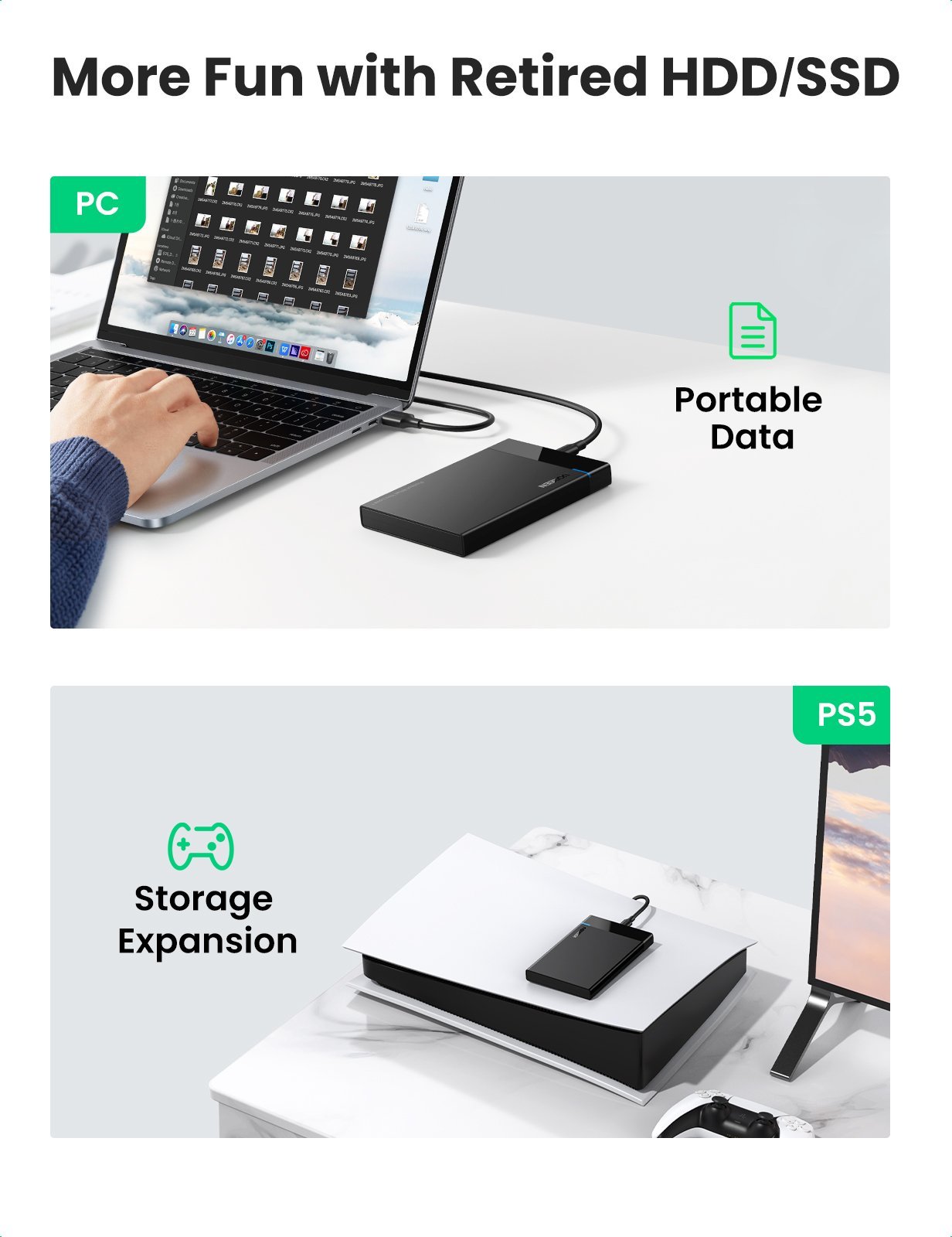 mousebows Hard Drive Enclosure (2.5", 6Gbps, USB 3.1)
