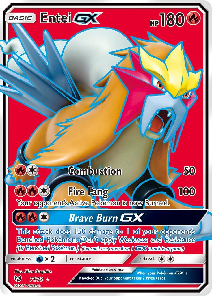Entei GX (71/73) (Full Art) [Sun & Moon: Shining Legends] - Shop at mousebows