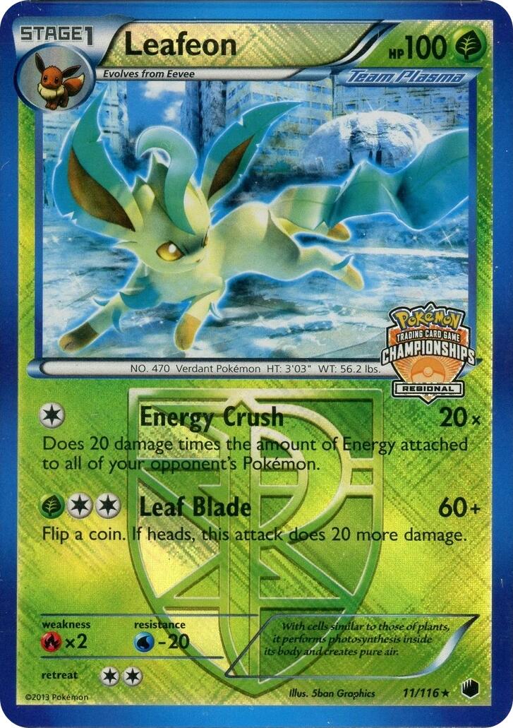 Leafeon (11)/116 (Regional Championship Promo) [League & Championship Cards] - Shop at mousebows