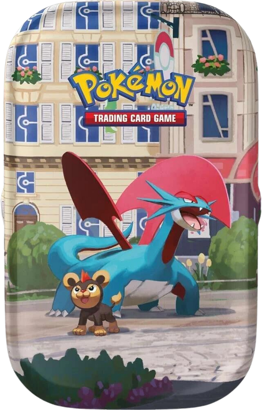 Lumiose City Mini Tin (Salamence & Litleo) - Shop at mousebows