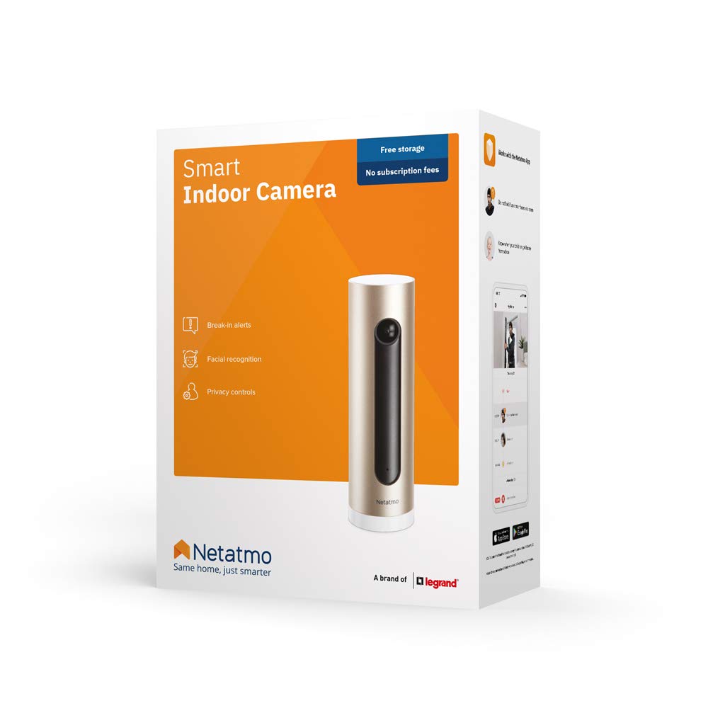 Netatmo Smart Indoor Security Camera, WIFI, Movement Detection, Night Vision, Without Fees, NSC01-UK (Welcome)