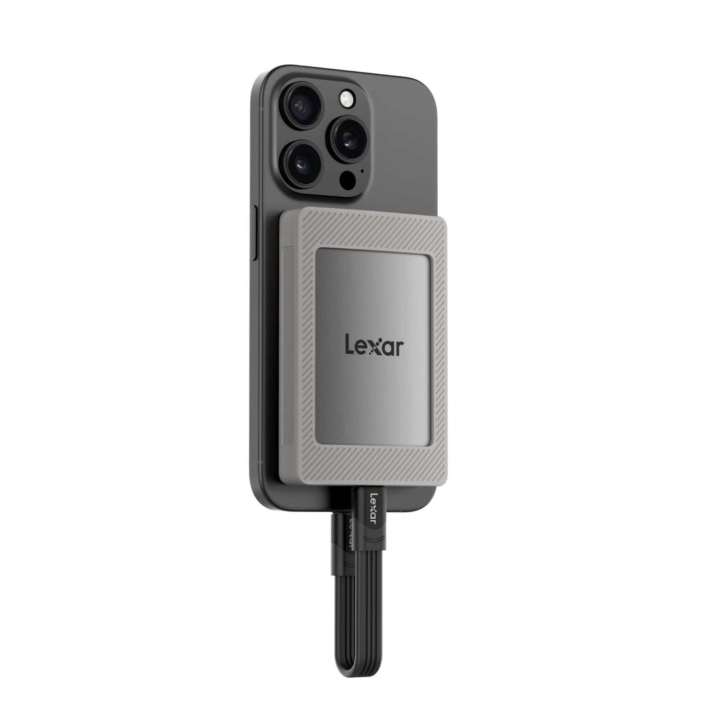 Lexar ES4 Portable SSD with Magnetic Set 1TB, External SSD USB 3.2 Gen 2 up to 1050MB/s Read and 1000MB/s Write compatible with iPhone 15/16, PC & Mac, Type-C Laptops, Tablets, PS5, PS4