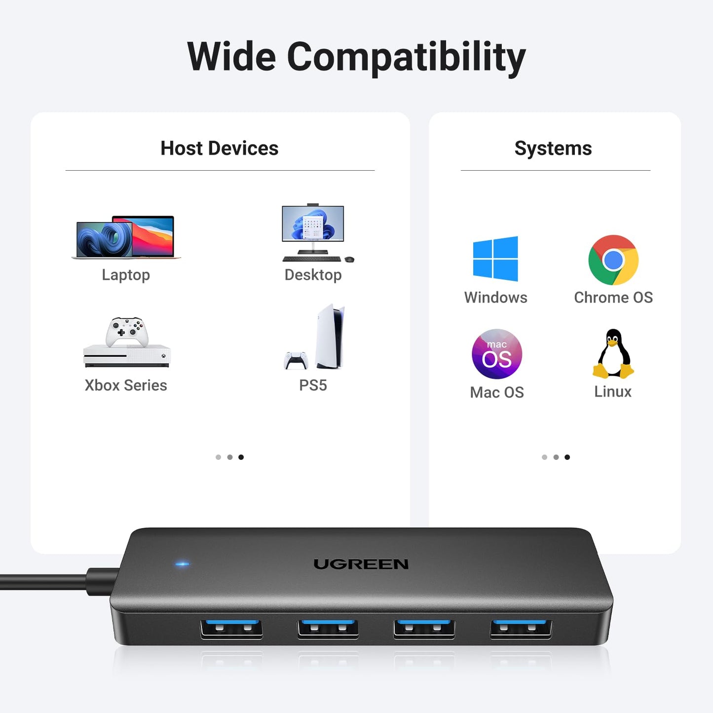 mousebows 4-Port USB 3.0 Hub