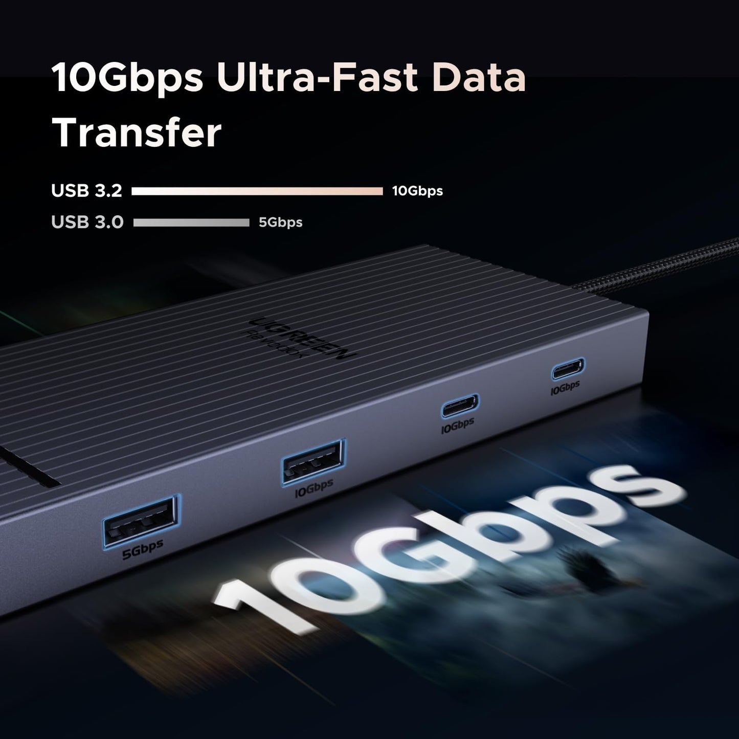 mousebows Revodok 10 in 1 USB C Docking Station Dual 4K Monitor