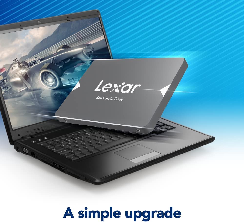 Lexar NS100 2.5” SATA III 6Gb/s Internal 512GB SSD, Solid State Drive, Up To 550MB/s Read, for Laptop, Desktop Computer/PC (LNS100-512AMZN)