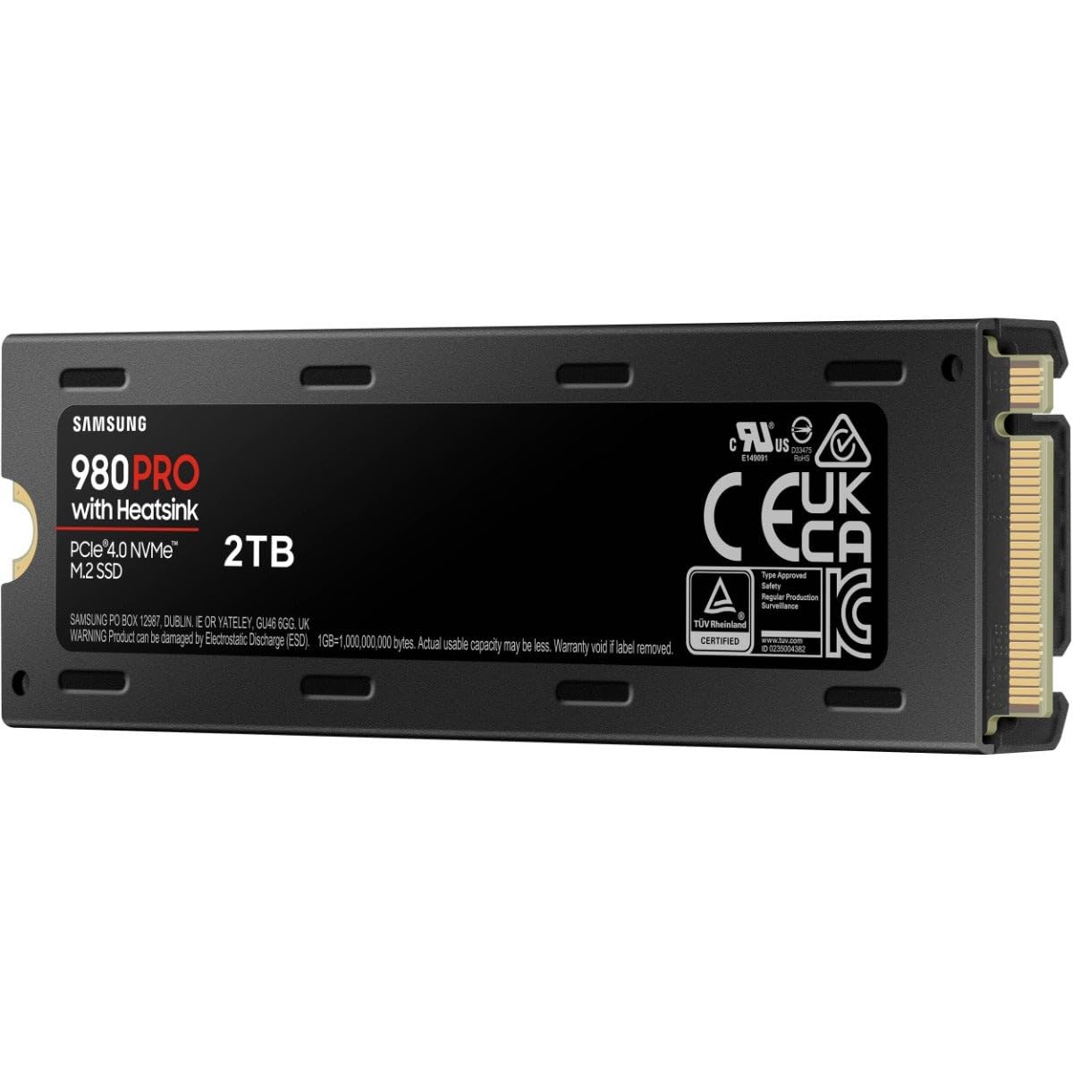Samsung 980 PRO SSD with Heatsink 2TB PCIe Gen 4 NVMe M.2 Internal Solid State Hard Drive, Heat Control, Max Speed, PS5 Compatible, MZ-V8P2T0CW