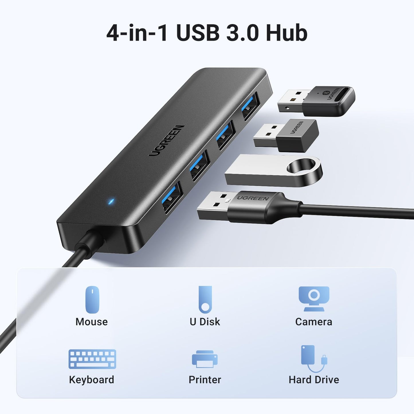 mousebows 4-Port USB 3.0 Hub