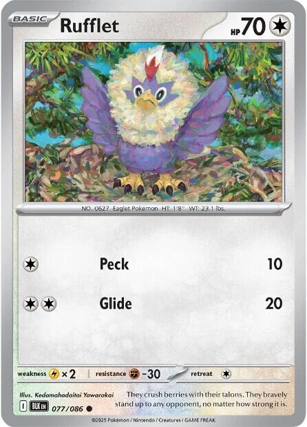 Rufflet (077/086) [Scarlet & Violet: Black Bolt] - Shop at mousebows