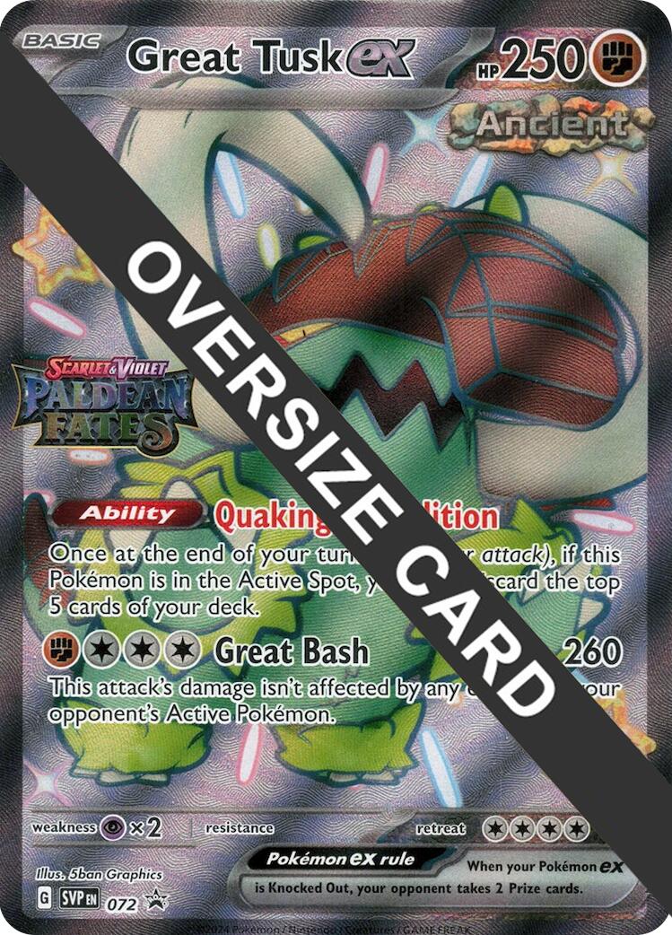 Great Tusk ex (072) (Paldean Fates Stamped Jumbo Card) [Scarlet & Violet: Paldean Fates] - Shop at mousebows