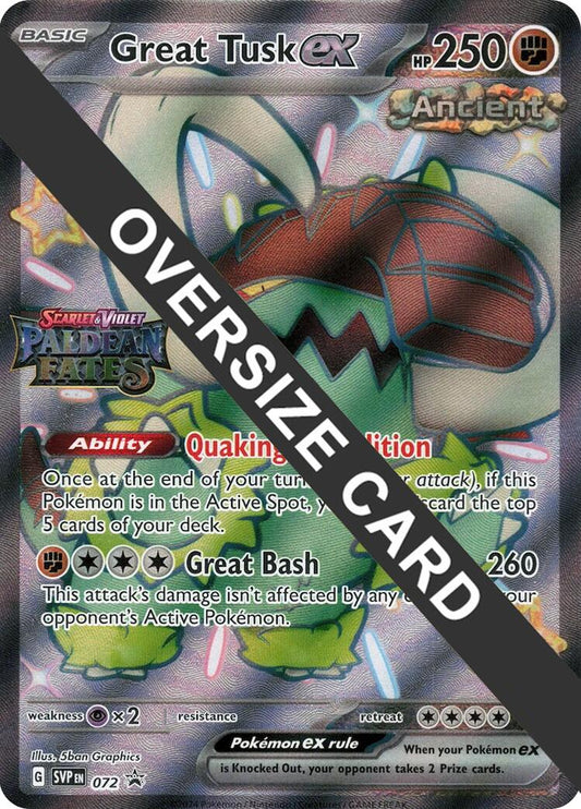 Great Tusk ex (072) (Paldean Fates Stamped Jumbo Card) [Scarlet & Violet: Paldean Fates] - Shop at mousebows