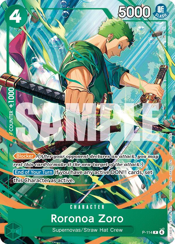 Roronoa Zoro (P-114) [One Piece Promotion Cards] - Shop at mousebows