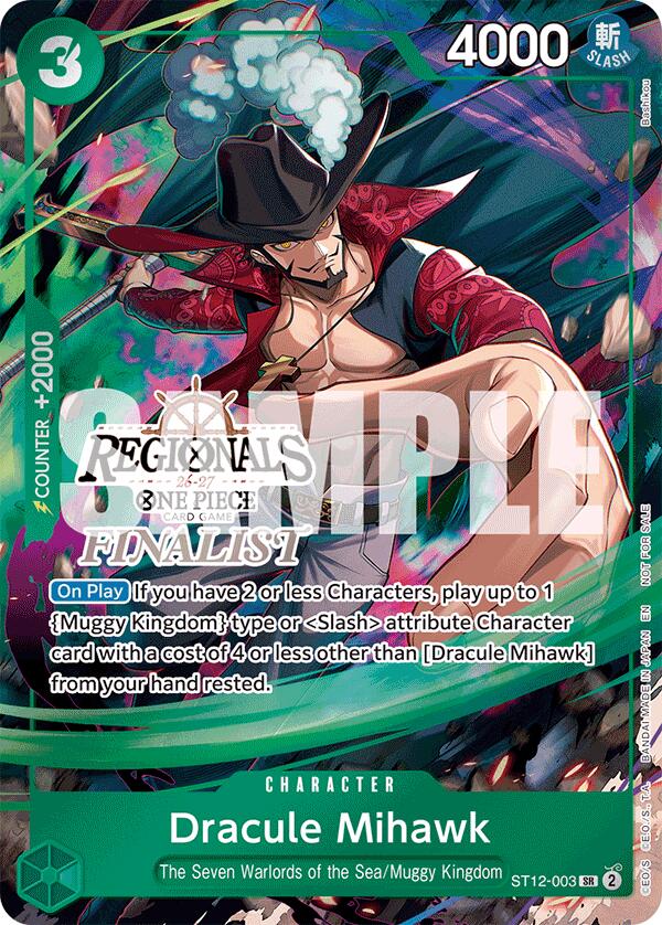 Dracule Mihawk (Regionals Finalist Card Set 26-27) [One Piece Promotion Cards] - Shop at mousebows