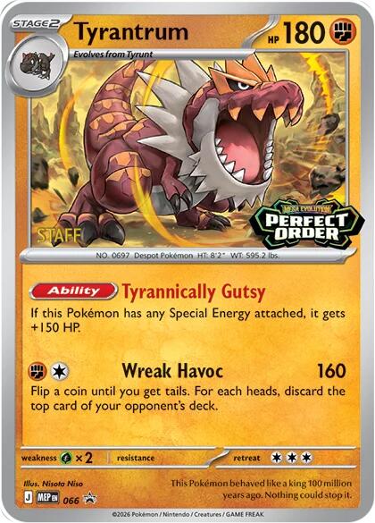 Tyrantrum (066) [Staff] [Mega Evolution Promo] - Shop at mousebows