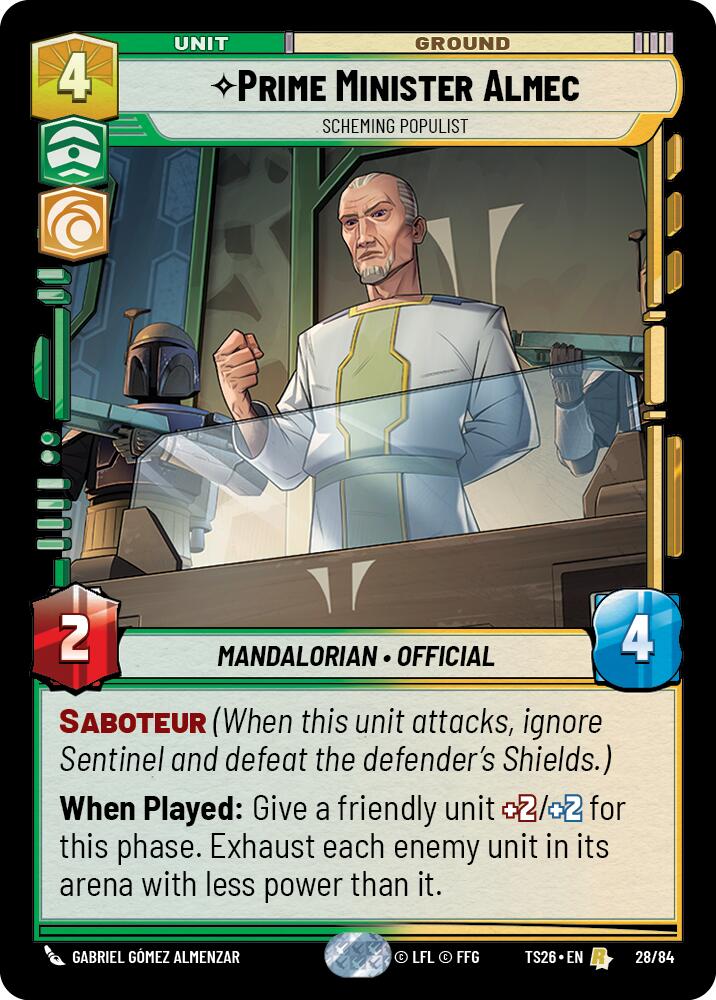 Prime Minister Almec - Scheming Populist (28/84) (28/84) [Twin Suns] - Shop at mousebows