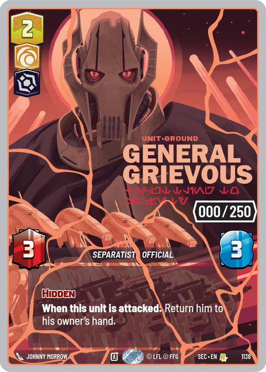 General Grievous - Scuttling to Safety (1138) (Serialized) (Rose Gold) (1138) [Secrets of Power] - Shop at mousebows