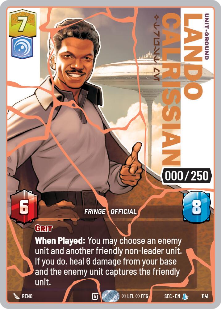 Lando Calrissian - Trust Me (1141) (Serialized) (Rose Gold) (1141) [Secrets of Power] - Shop at mousebows
