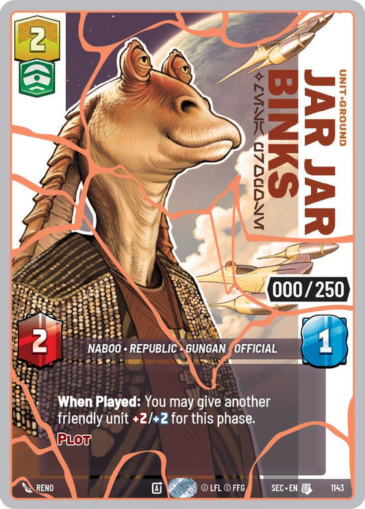 Jar Jar Binks - Mesa Propose (1143) (Serialized) (Rose Gold) (1143) [Secrets of Power] - Shop at mousebows