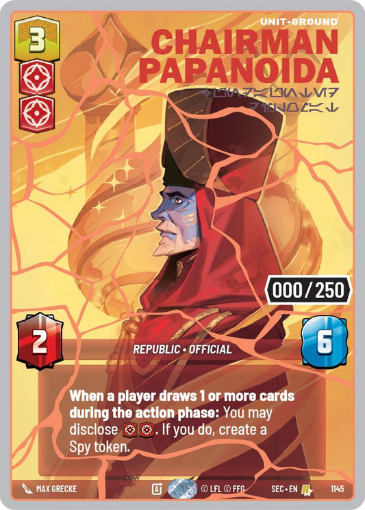 Chairman Papanoida - Undaunted Diplomat (1145) (Serialized) (Rose Gold) (1145) [Secrets of Power] - Shop at mousebows