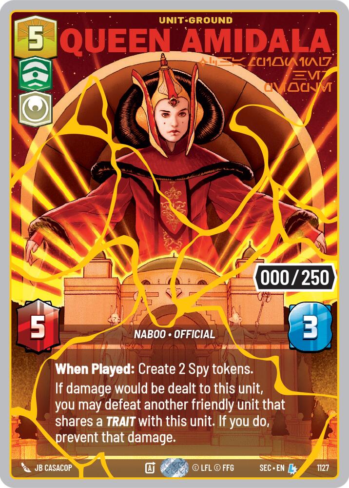 Queen Amidala - Championing Her People (1127) (Serialized) (Gold) (1127) [Secrets of Power] - Shop at mousebows