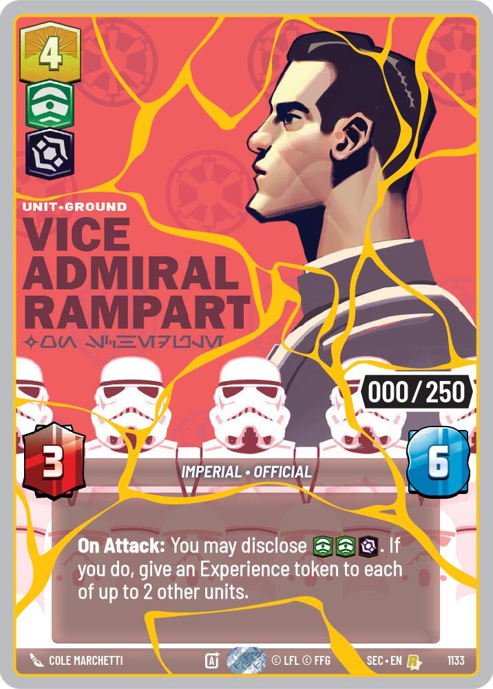 Vice Admiral Rampart - On Schedule (1133) (Serialized) (Gold) (1133) [Secrets of Power] - Shop at mousebows
