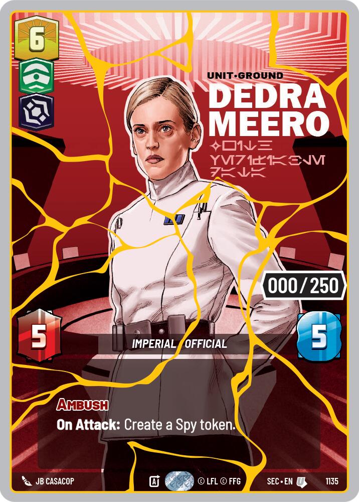 Dedra Meero - With Verifiable Data (1135) (Serialized) (Gold) (1135) [Secrets of Power] - Shop at mousebows