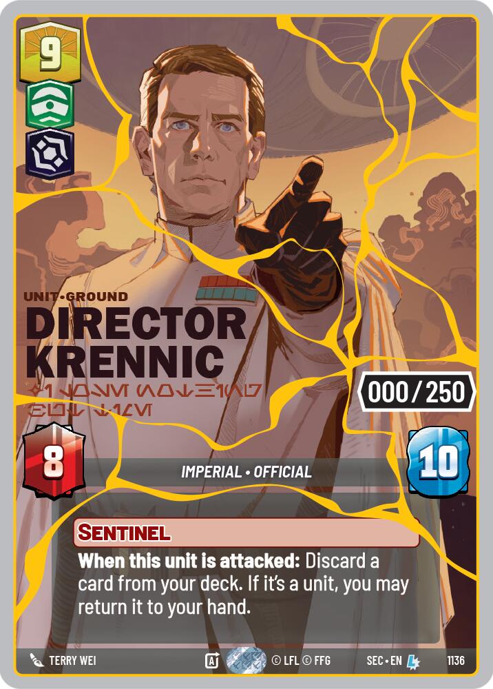 Director Krennic - I Lose Nothing But Time (1136) (Serialized) (Gold) (1136) [Secrets of Power] - Shop at mousebows