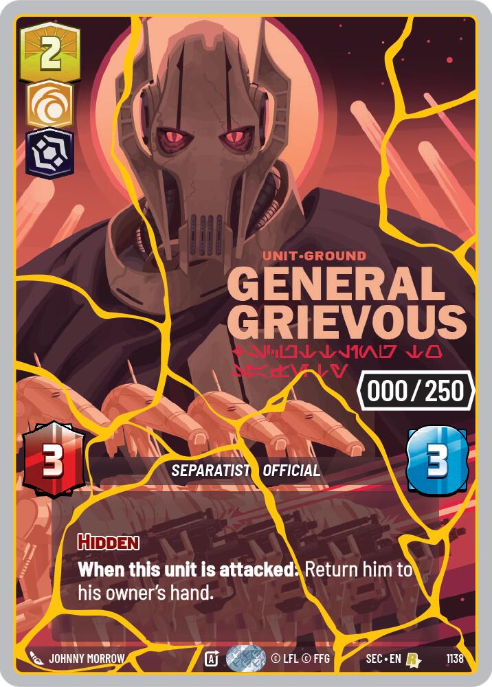 General Grievous - Scuttling to Safety (1138) (Serialized) (Gold) (1138) [Secrets of Power] - Shop at mousebows