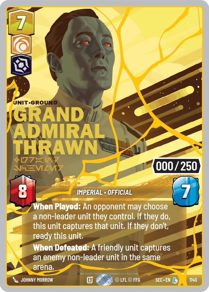 Grand Admiral Thrawn - Grand Schemer (1140) (Serialized) (Gold) (1140) [Secrets of Power] - Shop at mousebows