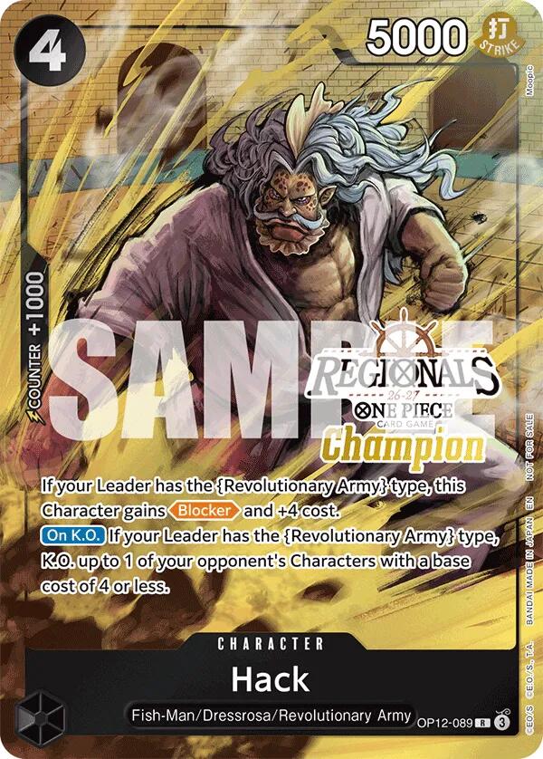 Hack (Regionals Champion Card Set 26-27) [One Piece Promotion Cards] - Shop at mousebows