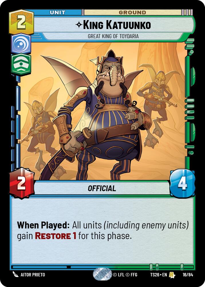 King Katuunko - Great King of Toydaria (16/84) (16/84) [Twin Suns] - Shop at mousebows