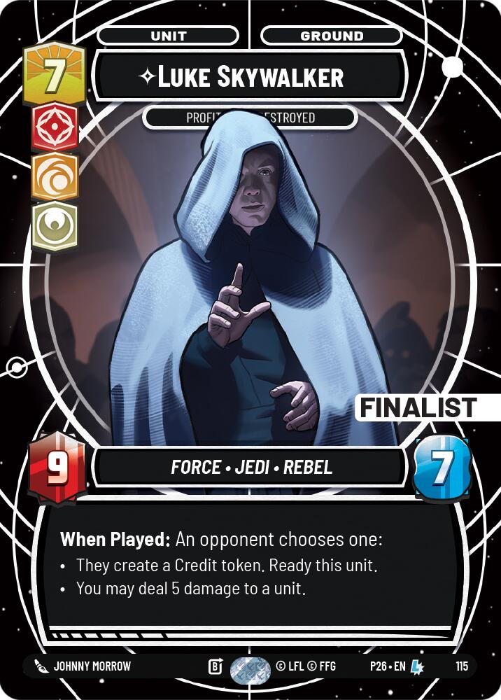 Luke Skywalker - Profit or Be Destroyed (115) (Finalist) (115) [Sector and Regional Promos: Season 1] - Shop at mousebows