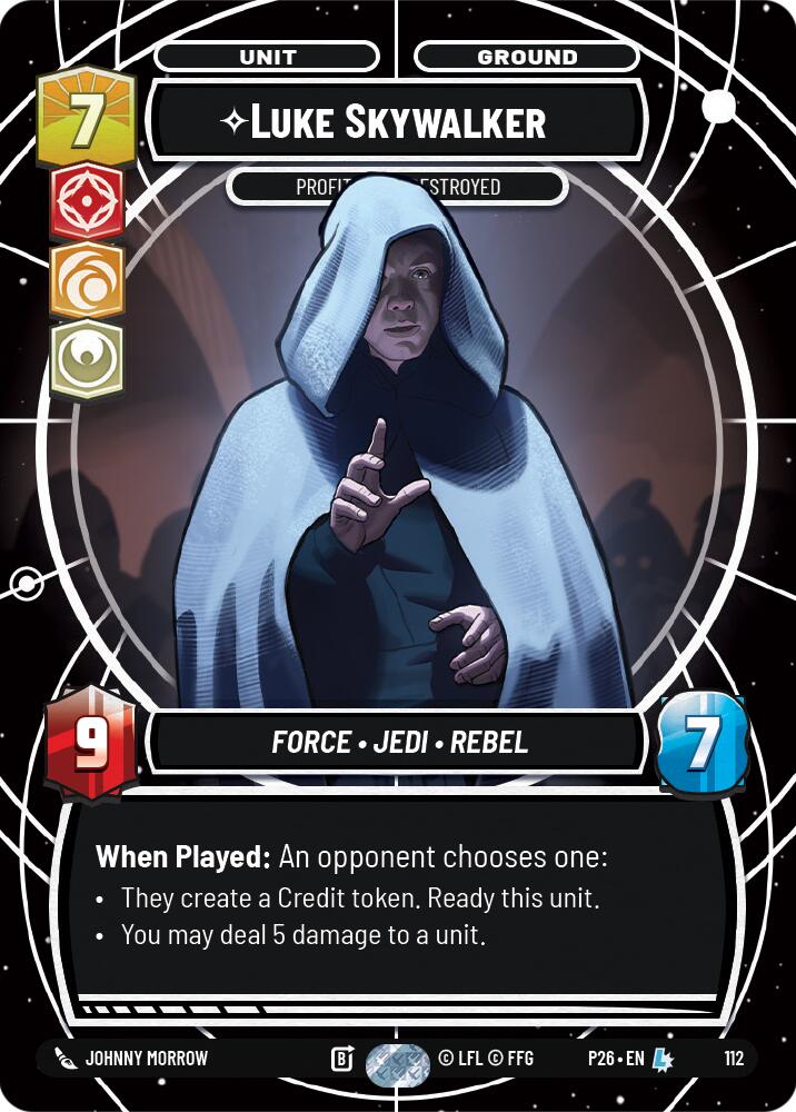 Luke Skywalker - Profit or Be Destroyed (112) (112) [Sector and Regional Promos: Season 1] - Shop at mousebows
