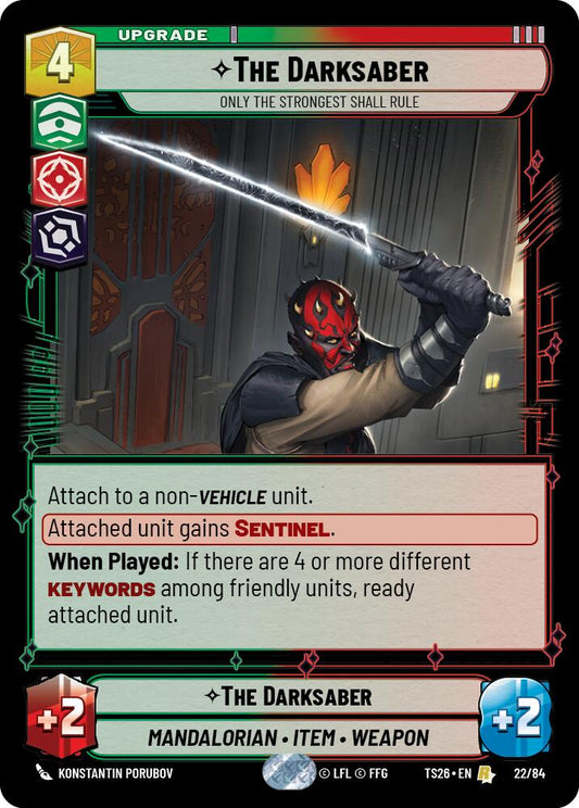 The Darksaber - Only the Strongest Shall Rule (22/84) (22/84) [Twin Suns] - Shop at mousebows