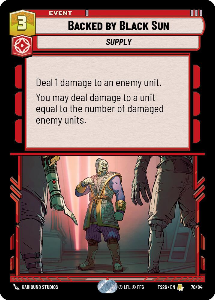 Backed by Black Sun (70/84) (70/84) [Twin Suns] - Shop at mousebows