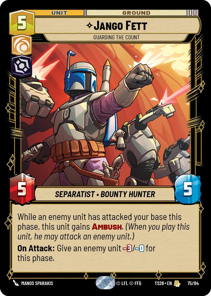 Jango Fett - Guarding the Count (75/84) (75/84) [Twin Suns] - Shop at mousebows