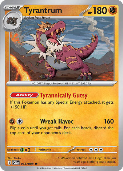 Tyrantrum (045/088) (Deck Exclusive) [Mega Evolution: Perfect Order] - Shop at mousebows