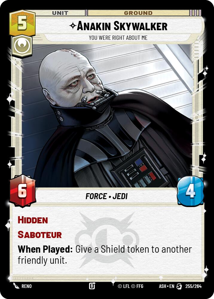 Anakin Skywalker - You Were Right About Me (255/264) (255/264) [Ashes of the Empire] - Shop at mousebows