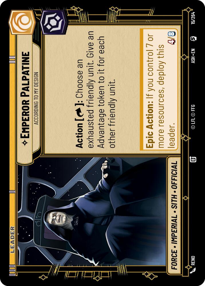 Emperor Palpatine - According to My Design (15/264) (15/264) [Ashes of the Empire] - Shop at mousebows