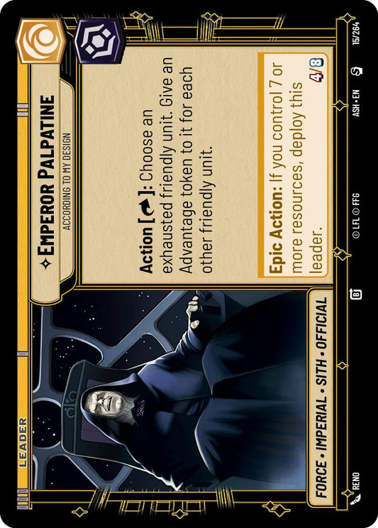 Emperor Palpatine - According to My Design (15/264) (15/264) [Ashes of the Empire] - Shop at mousebows