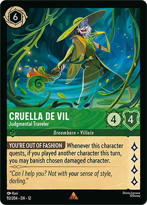 Cruella De Vil - Judgmental Traveler (92/204) [Wilds Unknown] - Shop at mousebows