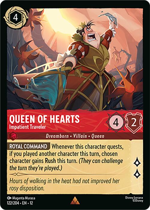 Queen of Hearts - Impatient Traveler (122/204) [Wilds Unknown] - Shop at mousebows